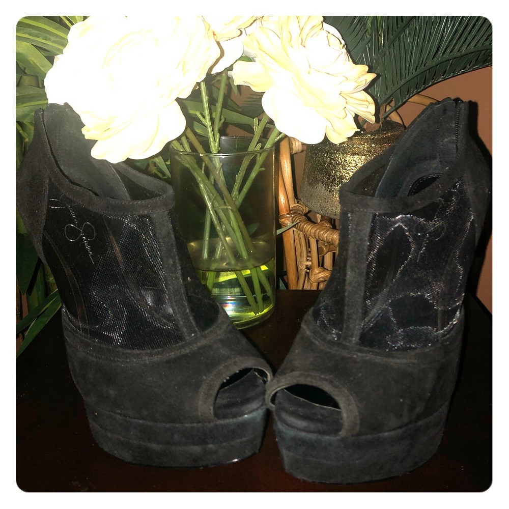 Jessica Simpson Black Suede Heels